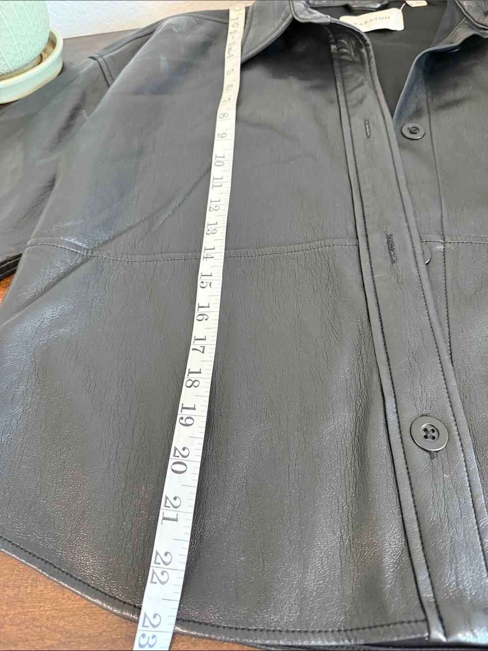 Babaton Black Faux Leather Jacket - Small - Picture 5 of 5